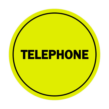 Signs ByLITA Circle Telephone Sign